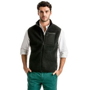 Vineyard Vines - Sherpa Full-Zip Vest Black - Large